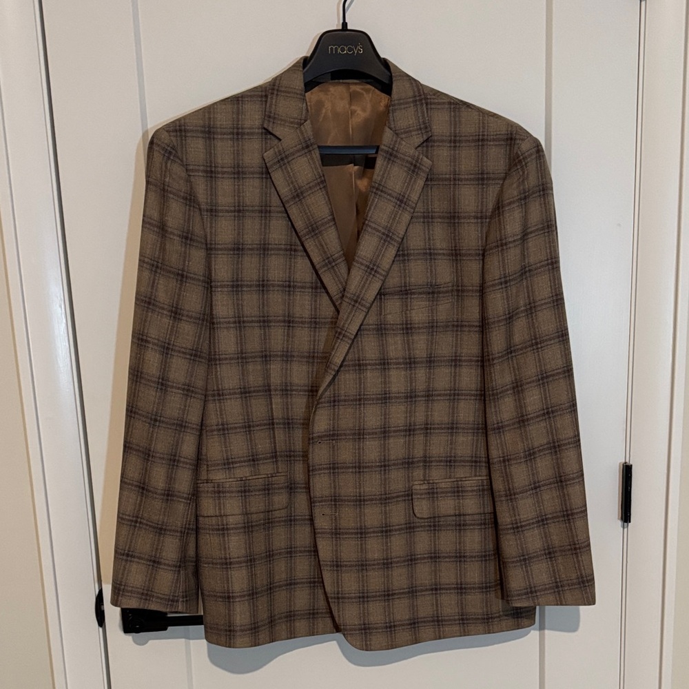 Lauren Ralph Lauren Tan Plaid Sport Blazer